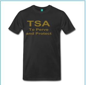 TSA, To Perve and Protect (gold metalic)